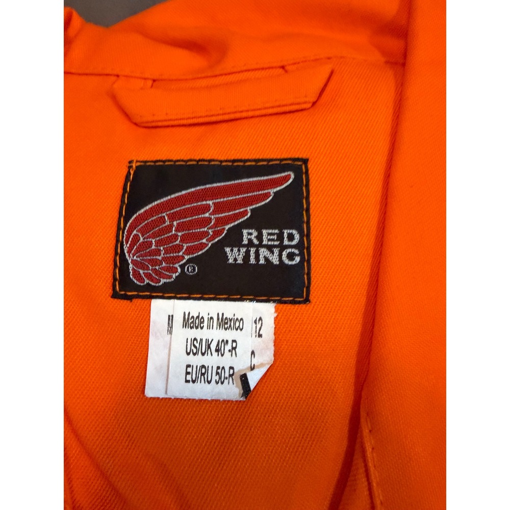 Red Wing 61610 Mens Orange Flame Resistant Reflective Coverall Size 40 Regular - Picture 7 of 10